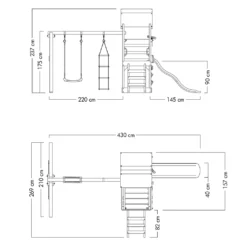 WICKEY Spielturm Klettergerüst TurboFlyer Mit Schaukel & Rutsche, Kletterturm Mit Sandkasten, Leiter & Spiel-Zubehör - Blau -Bestintex Geschaft 036b8862d27fbf81f87480a534656a1d