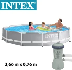 INTEX 26712GN - Prism Frame Pool Inkl. GS-Filterpumpe (366x76cm) -Bestintex Geschaft 0671218c9ebf6b03a93825826e38f103
