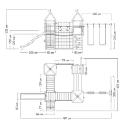 WICKEY Spielturm Ritterburg Smart Queen Mit Schaukel & Rutsche, Spielhaus Mit Sandkasten, Kletterleiter & Spiel-Zubehör - Blau 15 WICKEY Spielturm Ritterburg Smart Queen Mit Schaukel & Rutsche, Spielhaus Mit Sandkasten, Kletterleiter & Spiel-Zubehör - Blau -Bestintex Geschaft 080399c5edab6ae54188474f5f76c245