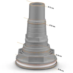 Einlaufdüse Grau Für Stahlmantelbecken (D113) -Bestintex Geschaft 08c00507eb42341ec40205861b1e9350