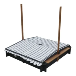 AXI Sandkasten Lily Aus Holz Mit Verstellbarem Dach In Anthrazit & Braun | Sand Kasten Mit Abdeckung Für Kinder Mit Sitzecken | 118 X 118 Cm -Bestintex Geschaft 08e36b5eb3beae0a74e9ec63d21a4760