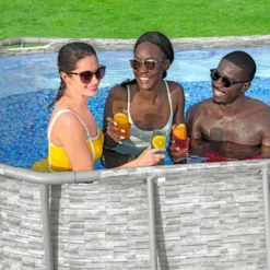 Bestway 56714 Oval Aufstellpool Mit Bullauge Swim Vista 427x250x100 CmGestalten: Oval, Maße: 4 - 4,99 M, Filterpumpe: 58383 -Bestintex Geschaft 0a34818c651ceed9d22fd5b8aaffc265