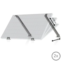 Zelsius Universal Solarmodul Halterung, Verstellbarer Winkel, Aluminium Montageset Für Zwei Panele -Bestintex Geschaft 0c17abcda9813d15985517827ee53e16