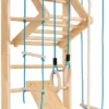 COSTWAY Sprossenwand Holz Kletterwand Mit Spielset, Turnwand Klettergerüst Inkl. Montagezubeöre, Gymnastikgerät Heimsportgerät Für Kinder Und Erwachsener