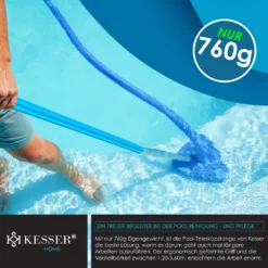 KESSER® Pool Teleskopstange Aluminium Poolstange | Stange Zur Poolreinigung 3-teilig | Einstellbar Von 1,20m Bis 3,60m | Witterungsbeständig Und Stabil, Farbe:Blau -Bestintex Geschaft 0ccc852c593a53c2ff791808f3f0d58f