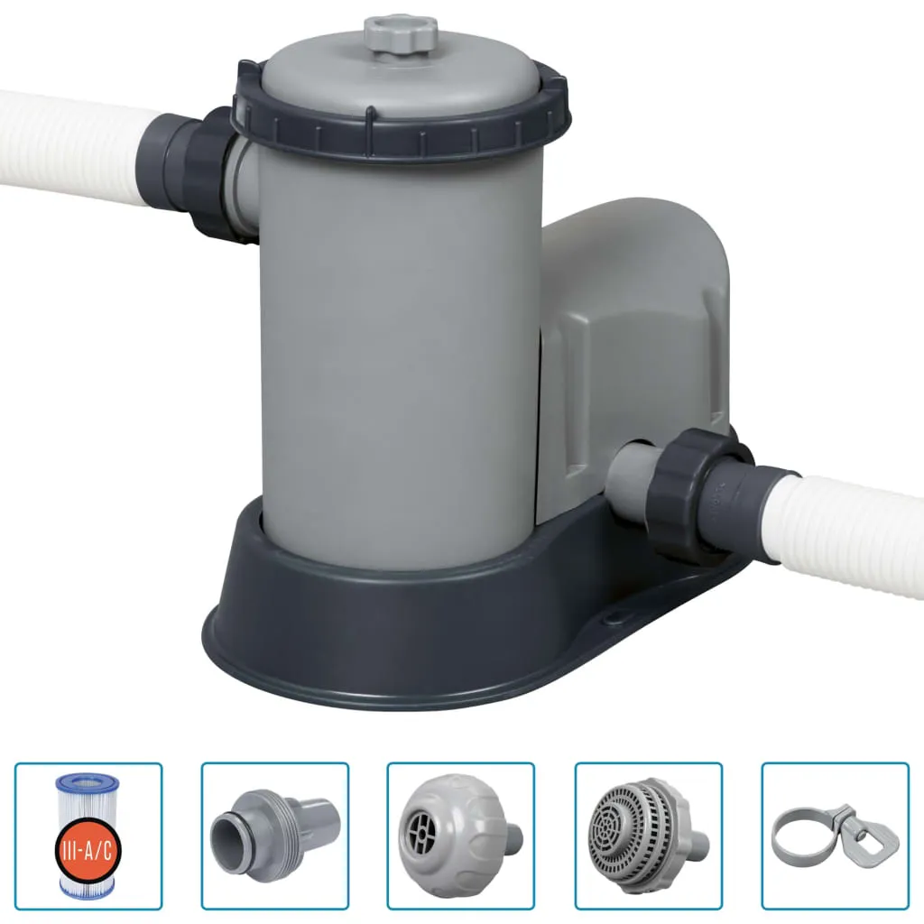 Bestway Power Steel™ Frame Pool Komplett-Set, Eckig, Mit Filterpumpe, Sicherheitsleiter & Abdeckplane 549 X 274 X 122 Cm, Schwimmbecken, Schwimmen, Pools 7 Bestway Power Steel™ Frame Pool Komplett-Set, Eckig, Mit Filterpumpe, Sicherheitsleiter & Abdeckplane 549 X 274 X 122 Cm, Schwimmbecken, Schwimmen, Pools – Bild 5