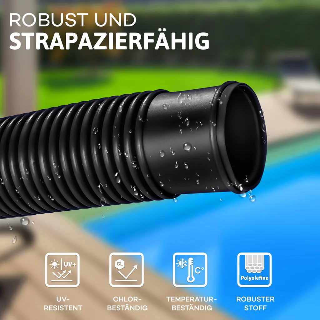 Tillvex Poolschlauch 10m - Ø 32mm Schwarz Schwimmbadschlauch Saugschlauch Solarschlauch 5 Tillvex Poolschlauch 10m - Ø 32mm Schwarz Schwimmbadschlauch Saugschlauch Solarschlauch – Bild 3