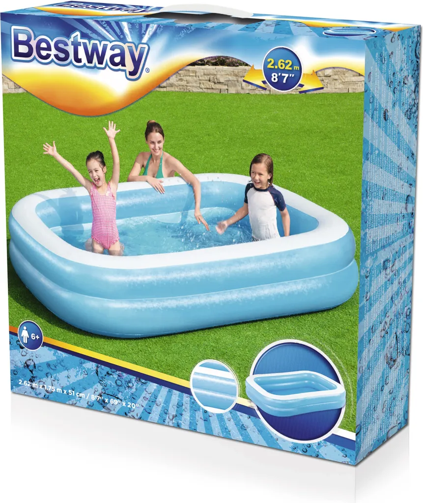 Bestway Schwimmbecken Family Pool Rectangular 262 X 175 X 50cm 6 Bestway Schwimmbecken Family Pool Rectangular 262 X 175 X 50cm – Bild 4