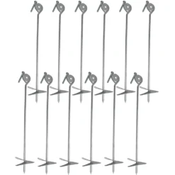 12xBodenanker 58 Cm Erdanker Zum Eindrehen Spielturmanker Feuerverzinkt