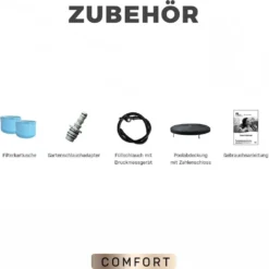 MSpa Whirlpool Bergen - Aufblasbar - Für 6 Personen - UV-C Filter - 138 Luftdüsen - Anti-Frost-System Winterfest - Rhino-Tech 6-Schicht-PVC - All-in-One LED Fernbedienung - Plug-&-Play-Aufbau - 1500 Watt PTC-Heiztechnologie Mit 40°C Schnellheizsystem - Verschließbare Poolabdeckung - Outdoor & Indoor - Rund - Garten - Pool (Anthrazit/Blau) -Bestintex Geschaft 12dfacd14003e4c605d21e5e2ff24bb2