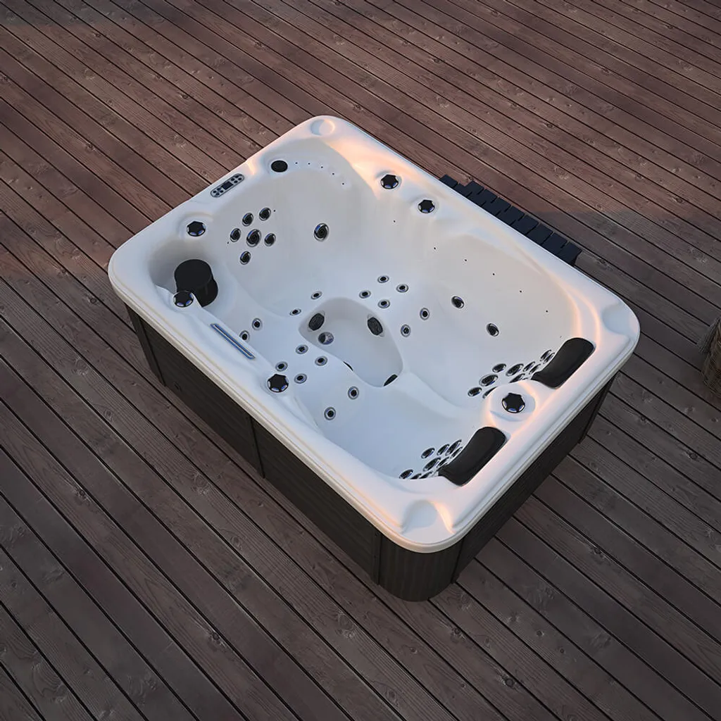 HOME DELUXE - Outdoor Whirlpool BEACH Plus Treppe Und Thermoabdeckung Außenpool Spa 8 HOME DELUXE - Outdoor Whirlpool BEACH Plus Treppe Und Thermoabdeckung Außenpool Spa – Bild 6