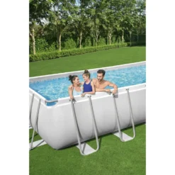Bestway® Power Steel™ Frame Pool Komplett-Set Mit Filterpumpe 640 X 274 X 132 Cm , Lichtgrau, Eckig -Bestintex Geschaft 197a808f6d940e3ef292cf040e35d599