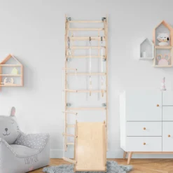 MAMOI® Klettergerüst Indoor, Sprossenwand Für Kinderzimmer Mit Rutsche, Turnringe Kinder Für Klettern, Kletterwand Und Spielgeräte, Turngeräte Mit Klimmzugstange Für Drinnen, Sportgeräte Ab 3 Jahren -Bestintex Geschaft 1a6e57ea5dc5dd9f22f2e1641116793b