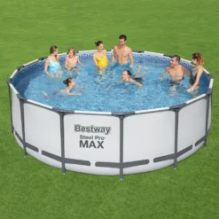 Bestway Steel Pro Max™ Frame Pool Komplett-Set, Rund, 427x122cm, 5612X -Bestintex Geschaft 1a73f31e04adf349e2251a30c3d96404
