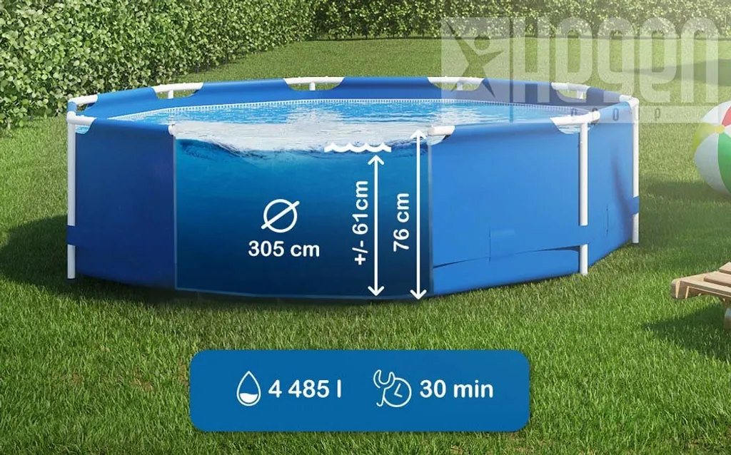 Intex 305x76 Cm Prism Metal Frame Swimming Pool Schwimmbecken 28200 Mit Extra-Zubehör Wie: Schwimmreifen Und Strandball 9 Intex 305x76 Cm Prism Metal Frame Swimming Pool Schwimmbecken 28200 Mit Extra-Zubehör Wie: Schwimmreifen Und Strandball – Bild 7