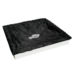 SUNNY Sandkasten Sandy Aus Holz Mit Abdeckplane | Sand Kasten In Schwarz & Weiß Mit Straßenmotiv & Abdeckung Für Kinder | 127 X 127 Cm -Bestintex Geschaft 1b549449657ef70210225db680ce7d04