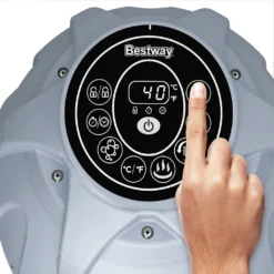 Bestway Whirlpool Lay-Z-Spa Miami | 4 Personen | 81 Massageluftdüsen | Automatisch Aufblasbar | 180x66 Cm | Schwarz/türkis | Abdeckung | Indoor Outdoor -Bestintex Geschaft 1ba302f8a9aad4c2291980a723e94dff