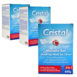 3x CRISTAL Monats-Set Quick-Up Pools Bis 10 M³