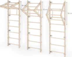 MAMOI® Klettergerüst Indoor, Sprossenwand Für Kinderzimmer Mit Rutsche, Turnringe Kinder Für Klettern, Kletterwand Und Spielgeräte, Turngeräte Mit Klimmzugstange Für Drinnen, Sportgeräte Ab 3 Jahren -Bestintex Geschaft 1fb734053c17e29e66d80a3021cfa85f