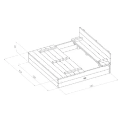 AXI Sandkasten Ella Aus Holz Mit Deckel XL | Sand Kasten Mit Sitzbank & Abdeckung Für Kinder In Grau & Braun | 120 X 120 Cm -Bestintex Geschaft 1fd5944952298a555268eeef57eb4d33
