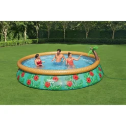 Bestway Fast Set™ Pool-Set Mit Filterpumpe "Paradise Palms", Rund, 457x84cm, 57416 -Bestintex Geschaft 1fdcd739a40f3cbfac4cd572dcc34b92