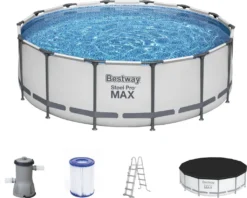 Bestway Steel Pro Max™ Frame Pool Komplett-Set, Rund, 427x122cm, 5612X -Bestintex Geschaft 2026b0add026e888da0e784c88f3145b