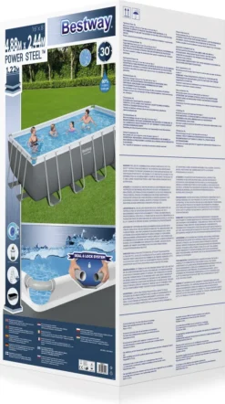 Bestway® Power Steel™ Frame Pool Komplett-Set Mit Sandfilteranlage 488 X 244 X 122 Cm, Grau, Eckig -Bestintex Geschaft 20fd96e6ddd209e23530863ea741e578