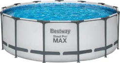 Bestway® Steel Pro MAX™ Frame Pool Komplett-Set Mit Filterpumpe Ø 396 X 122 Cm, Lichtgrau, Rund 19 Bestway® Steel Pro MAX™ Frame Pool Komplett-Set Mit Filterpumpe Ø 396 X 122 Cm, Lichtgrau, Rund -Bestintex Geschaft 233f9736273ad84d96f851455d8bfde7
