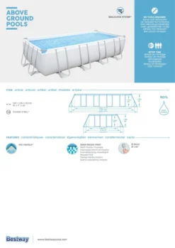 Bestway Power Steel Rechteckbecken 549 X 274 X 122 Cm -Bestintex Geschaft 2390e950c8b67fedda20be2197f0e008