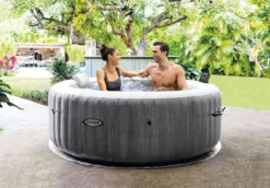 Intex Pool PureSPA 28440 Bubble 'Greywood Deluxe' Rund, 196/145cm Durchmesser (außen/innen) -Bestintex Geschaft 243d9b6b33ac3fc2d33b7918ed656951
