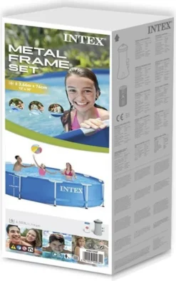 INTEX Metal Frame Set Zwembad Incl. Filterpomp (Ø:366cm. H:76cm) -Bestintex Geschaft 24443aae7341e46c668b4c307c453567