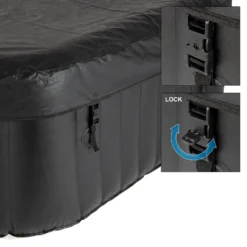 ECD Germany Aufblasbarer Whirlpool In-Outdoor Für 4 Personen, 100 Massagedüsen, LED-Display, 150x150 Cm, 600L, Extra-Zubehör, Seifenblase Jacuzzi Spa Pool Massage Heizung Wellness, Für Garten/Terrasse -Bestintex Geschaft 24efe3600318276721e216ea3f99559f