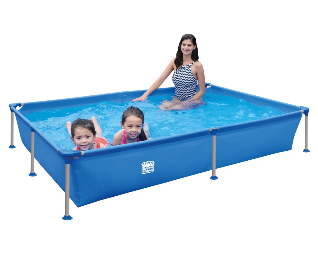 Wehnke - Happy People 77516 - Stahlrahmen / Frame Pool Rechteckig 228x159x42 Cm, Blau - Ohne Pumpe 3 Wehnke - Happy People 77516 - Stahlrahmen / Frame Pool Rechteckig 228x159x42 Cm, Blau - Ohne Pumpe