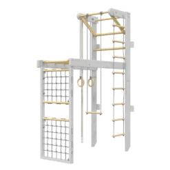 Kidsmont Sprossenwand Grau Graue Seile Für Kinder Und Erwachsene Grau -Bestintex Geschaft 25925f6eb94bd82adf07c65931441b45