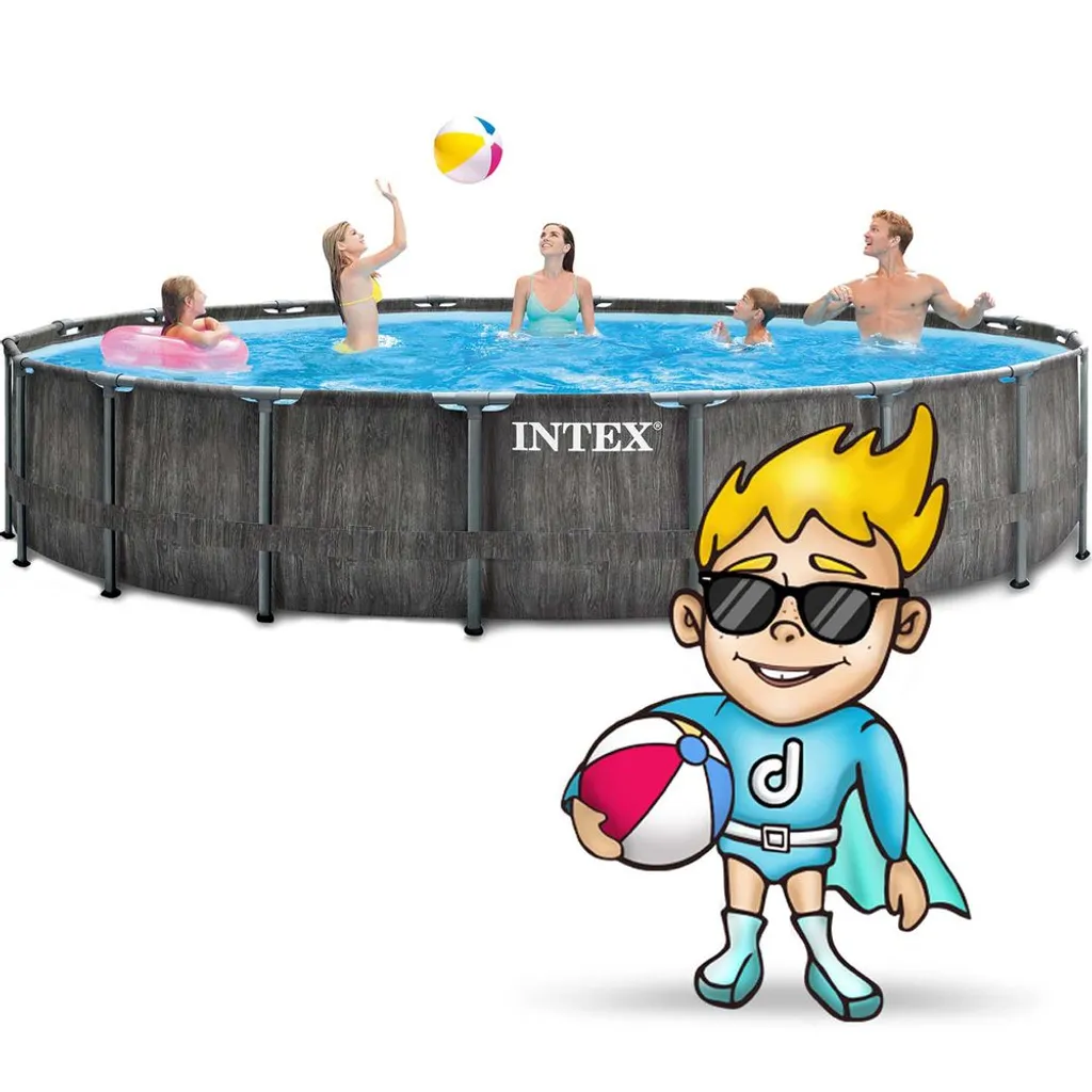 Intex 26744 Rund Aufstellpool Prism Frame Greywood 549x122 CmGestalten: Rund, Maße: 5 - 5,99 M, Filterpumpe: 28636 9 Intex 26744 Rund Aufstellpool Prism Frame Greywood 549x122 CmGestalten: Rund, Maße: 5 - 5,99 M, Filterpumpe: 28636 – Bild 7