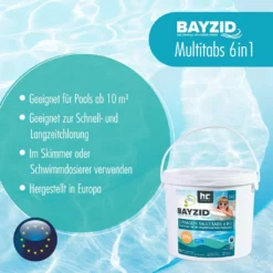 1 X 5 Kg BAYZID® 2-Phasen-Multitabs 200g 6in1 -Bestintex Geschaft 2762719e48e2c28f23029fbdeede2d5b