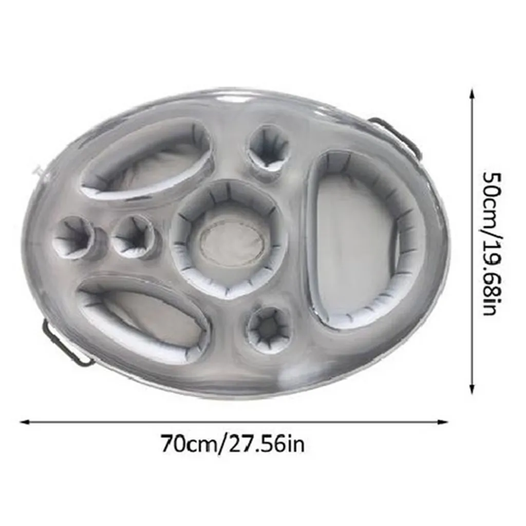 70*50cm Aufblasbar Getränkehalter Schwimmende Becherhalter Snackhalter Weintisch Tragbarer Picknicktisch Für Pool Party 5 70*50cm Aufblasbar Getränkehalter Schwimmende Becherhalter Snackhalter Weintisch Tragbarer Picknicktisch Für Pool Party – Bild 3
