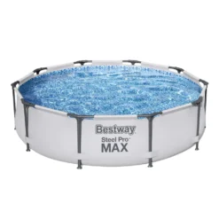 Bestway® Steel Pro MAX™ Frame Pool Ohne Pumpe Ø 305 X 76 Cm, Lichtgrau, Rund -Bestintex Geschaft 2b714eb490f1c291ea894fbb970780ac