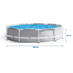 Intex PrismFrame, 4485 L, Gerahmter Pool, Erwachsener & Kind, Grau, 20,1 Kg -Bestintex Geschaft 2be658dcb484a2694a69278877cb5ad4