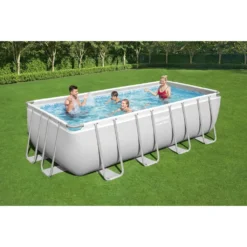 Bestway Power Steel™ Frame Pool Komplett-Set, Eckig, 488x244x122cm, 56670 -Bestintex Geschaft 2c20957100fdc654c94cd1e8ad8a6f39
