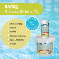 1 X 5 Kg BAYZID® Aktivsauerstoff Tabletten 20g Für Pools
