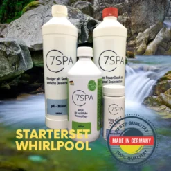 7SPA Whirlpool Starterset, Chlorfreie Desinfektion + PH-Senker + Wassertest