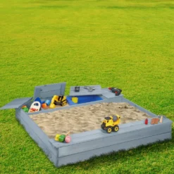 Relaxdays Sandkasten Mit Matschküche In Grau -Bestintex Geschaft 2d3169e3e9b8b505c81787f43d5ddd65