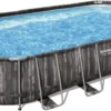 Bestway® Power Steel™ Frame Pool Komplett-Set Mit Filterpumpe 732 X 366 X 122 Cm , Holz-Optik (Mooreiche), Oval -Bestintex Geschaft 2f3f8dbc39304999f5155737d8287651