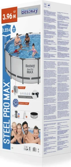 Bestway® Steel Pro MAX™ Frame Pool Komplett-Set Mit Filterpumpe Ø 396 X 122 Cm, Lichtgrau, Rund 14 Bestway® Steel Pro MAX™ Frame Pool Komplett-Set Mit Filterpumpe Ø 396 X 122 Cm, Lichtgrau, Rund -Bestintex Geschaft 329e91c530fbfad406086a530b0bf22d