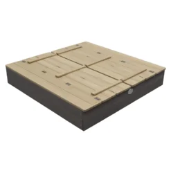 AXI Sandkasten Ella Aus Holz Mit Deckel XL | Sand Kasten Mit Sitzbank & Abdeckung Für Kinder In Grau & Braun | 120 X 120 Cm -Bestintex Geschaft 33e7ed58b3ca1f6afb5673840f926b16