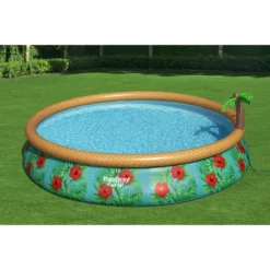 Bestway Fast Set™ Pool-Set Mit Filterpumpe "Paradise Palms", Rund, 457x84cm, 57416 -Bestintex Geschaft 3488273453776dc7b02b8501fa77d7a2