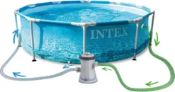 INTEX Beachside Pool-Set Mit Metallrahmen (Filterpumpe) 4.485 L -Bestintex Geschaft 350cdd3858cb91f3872a4fce4e34b083