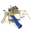 WICKEY Spielturm Klettergerüst Smart Coast Mit Schaukel & Rutsche, Stelzenhaus Mit Sandkasten, Kletterleiter & Spiel-Zubehör - Blau -Bestintex Geschaft 356ab835b33f35173a6b10e162189303