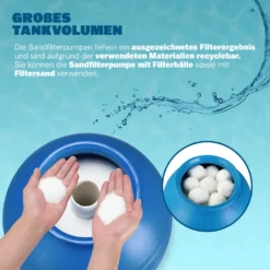 Monzana Sandfilteranlage Pool Selbstansaugend 10.200L/h 400 Watt 2in1 Adapter Ø32mm – 38mm 7Wege Ventil Sandfilterpumpe Poolfilter Wasser Filteranlage -Bestintex Geschaft 35eb51e4c7972623cc5b8ee638b7026e